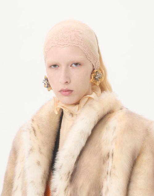 Valentino Garavani - Fleur Lumineuse Metal Earring - Antique Brass - Woman - Shelf - W Acc - High Jewelry