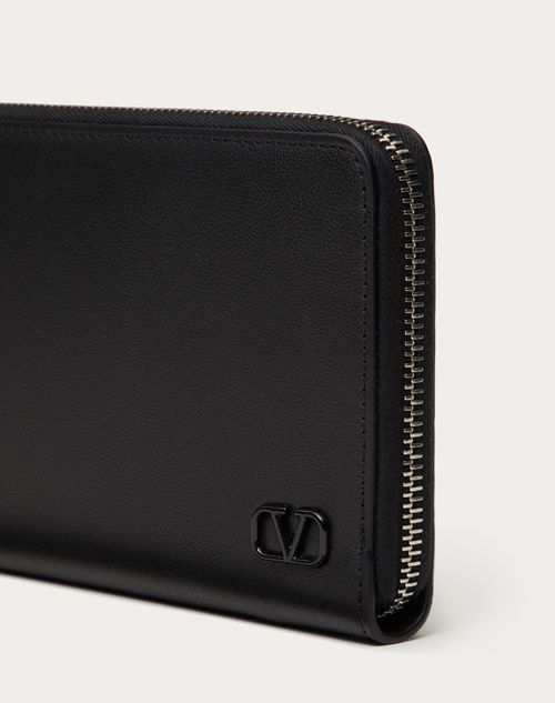 Valentino Garavani - Vlogo Signature Wallet - Black - Man - Wallets And Small Leather Goods