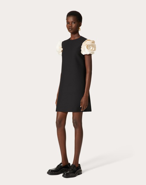 Crepe Couture Short Dress for Woman in Black | Valentino US