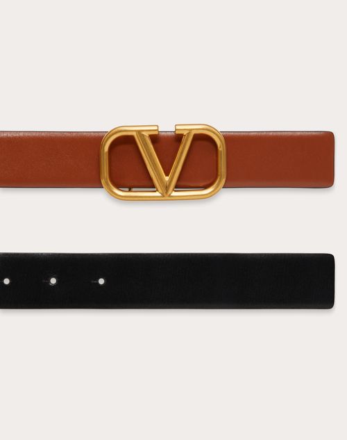 VLOGO SIGNATURE BELT IN SHINY CALFSKIN 30MM