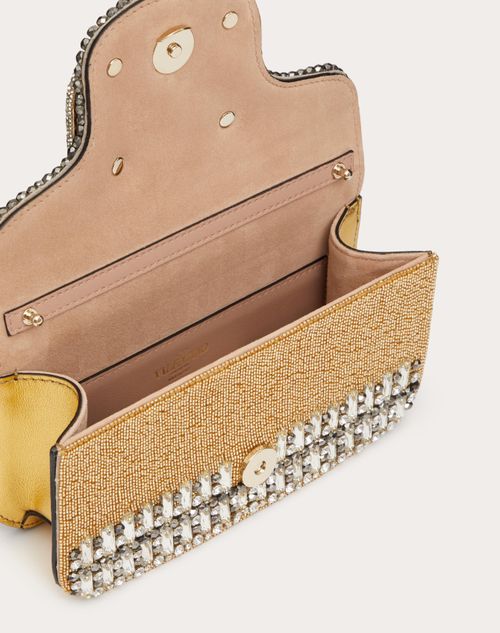 Rockstud Spike Small Shoulder Bag in Gold - Valentino Garavani
