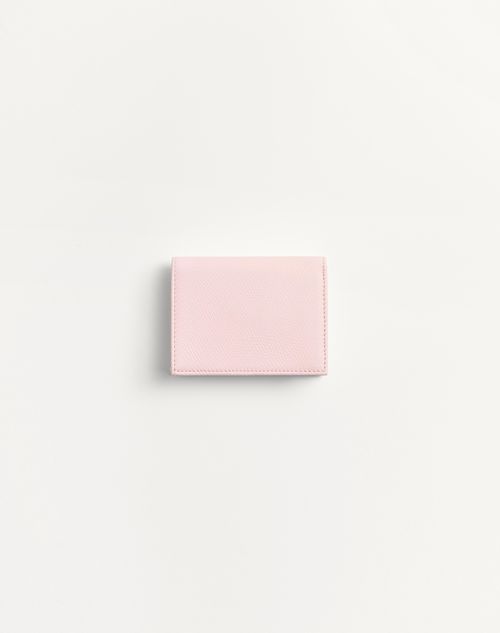 Valentino Garavani - Vlogo Signature Grainy Calfskin Wallet - Rose Quartz - Woman - Wallets And Small Leather Goods