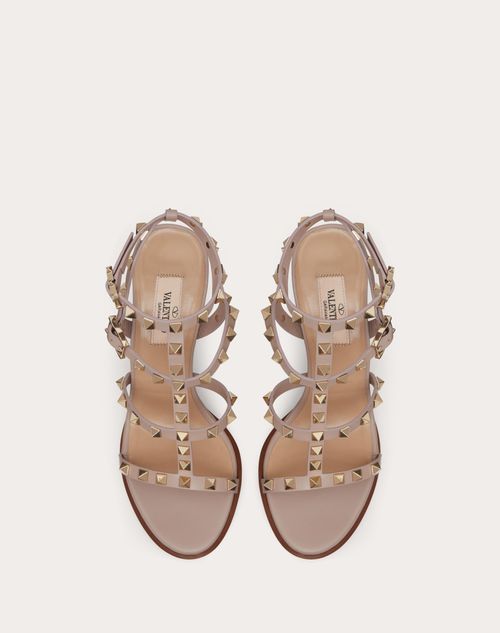 Valentino Garavani - Rockstud Ankle Strap Sandal 90 Mm - Poudre - Woman - Sandals
