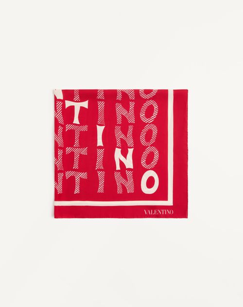Valentino Garavani - Le Fou De L'archive Silk Scarf From The Valentino Archive - Paris/ivory - Woman - Soft Accessories