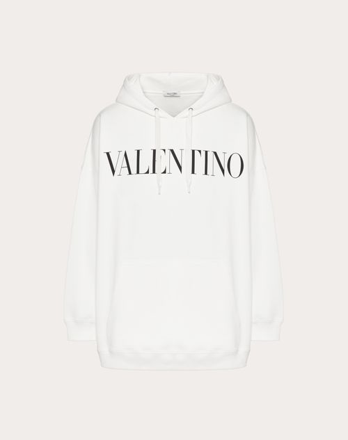Valentino - ヴァレンティノプリント コットン スウェットシャツ - ホワイト/ブラック - 男性 - Tシャツ/スウェット