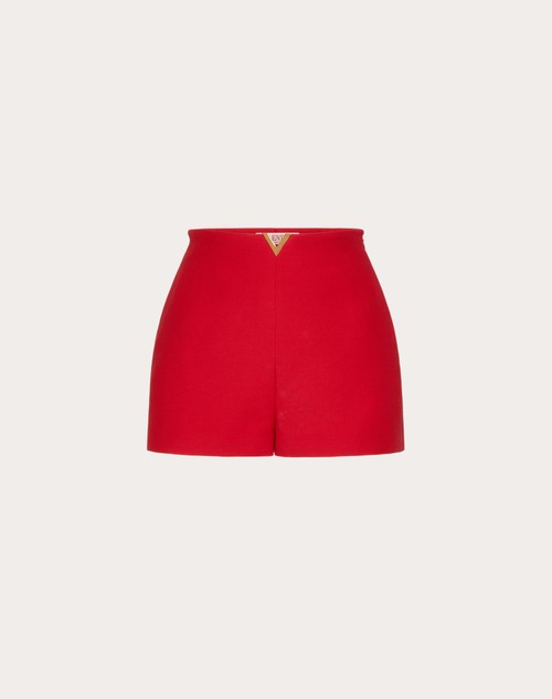 Crepe Couture Shorts for Woman in Navy | Valentino US