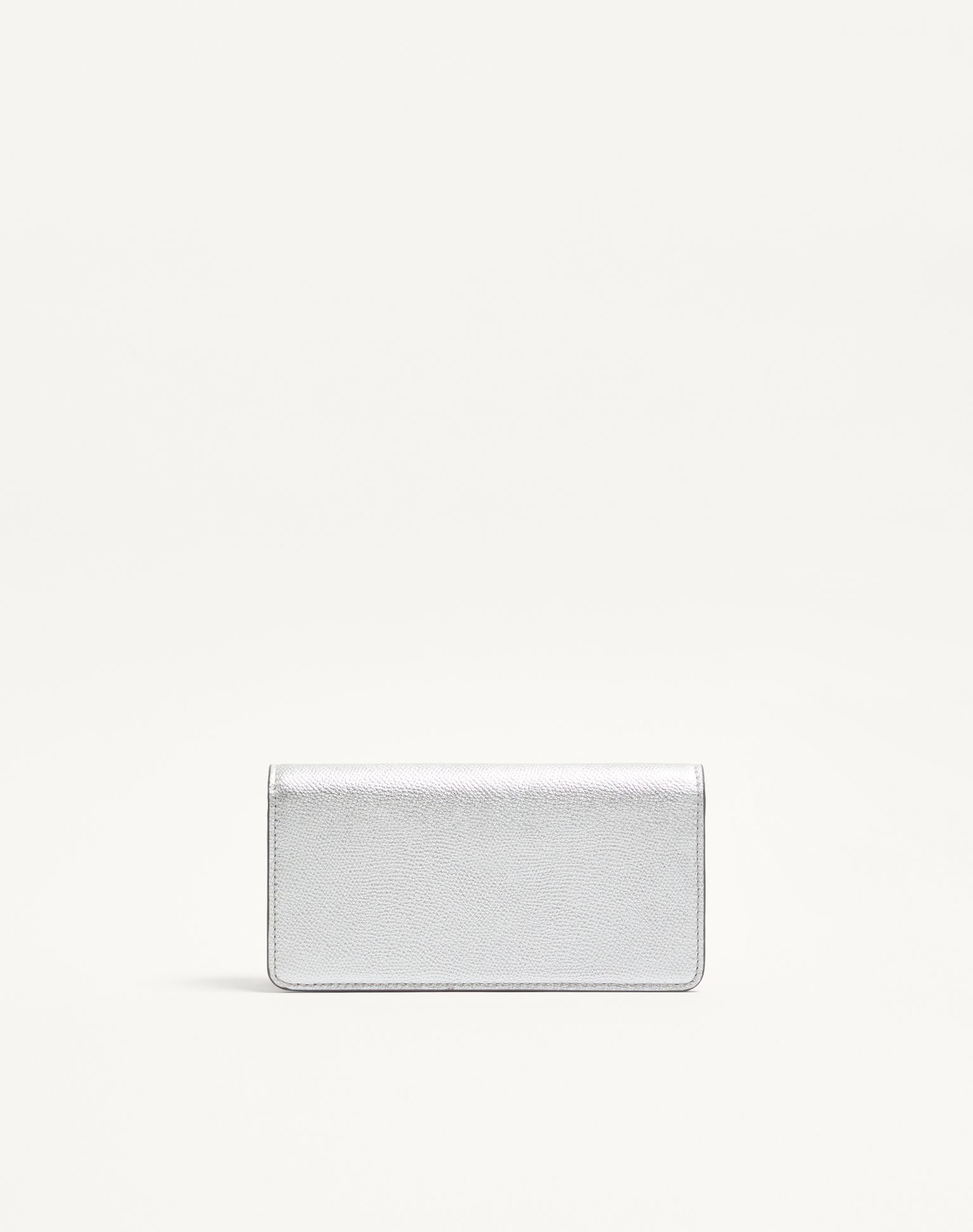 발렌티노 브이로고 시그니처 메탈릭 그레이니 카프스킨 체인 지갑 4W2P0S93RFY_S13