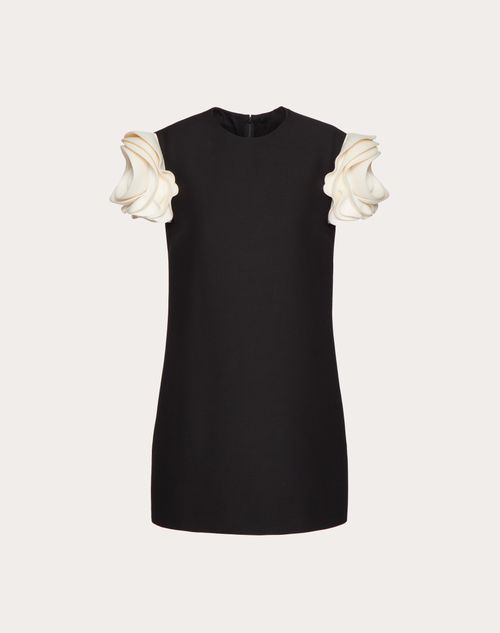 Valentino - Crepe Couture Short Dress - Black - Woman - Shelf - Pap - Rose