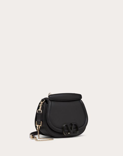 Valentino Garavani - Bolso De Hombro Vsling De Cuero Graneado De Becerro - Negro - Mujer - Bolsos De Hombro