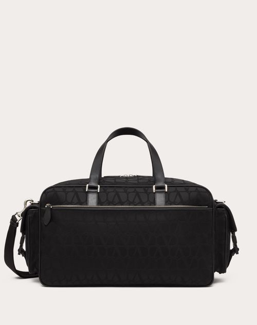 Valentino Garavani - Duffle Toile Iconographe In Tessuto Tecnico Con Dettagli In Pelle - Nero - Uomo - Borse Shopping