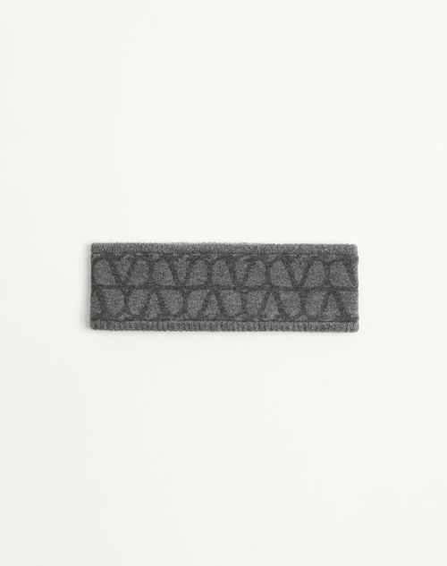 Valentino Garavani - Toile Iconographe Wool And Cashmere Beanie Hat - Anthracite - Woman - Hats And Gloves