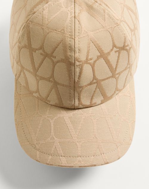 Valentino Garavani - Toile Iconographe Cotton Baseball Cap - Beige - Woman - Hats And Gloves