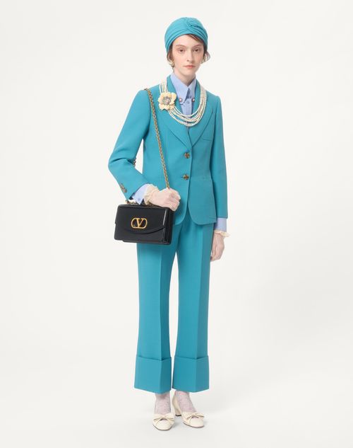 Valentino - Crepe Couture Blazer - Celestial Blue - Woman - Jackets And Blazers