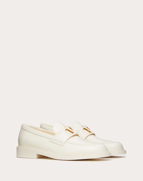 Valentino Garavani - Vlogo Signature Calfskin Loafer - Ivory - Woman - Winter Shop