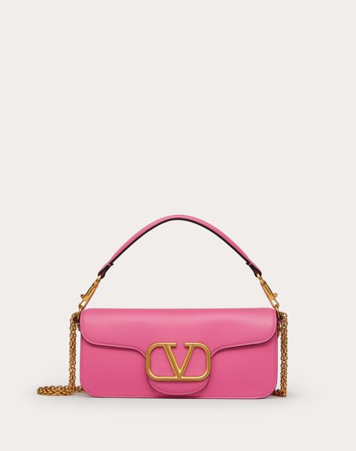 Valentino Garavani - Locò Calfskin Shoulder Bag - Pink - Woman - Shoulder Bags