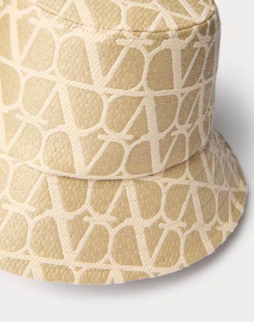 Valentino Garavani - Toile Iconographe Raffia Bucket Hat - Natural/ivory - Woman - Soft Accessories - Accessories