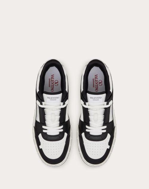 Valentino black clearance and white trainers