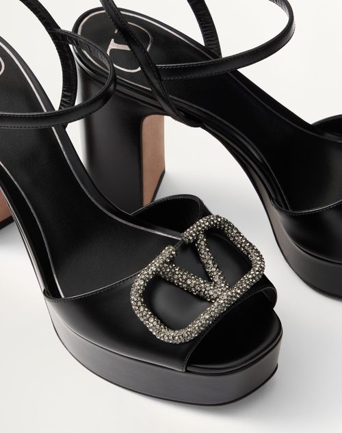 Sandal With Vlogo Signature Platform In Calfskin 115mm for Sandal With Vlogo Signature Platform In Calfskin 115mm for