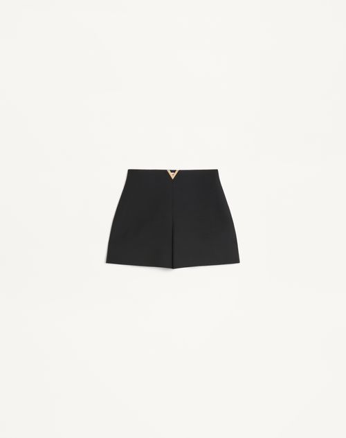 Valentino - Crepe Couture Shorts - Black - Woman - Trousers And Shorts