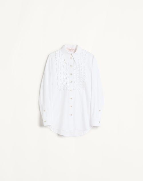 Valentino - コットンポプリン シャツ - オプティカルホワイト - ウィメンズ - シャツ＆トップス