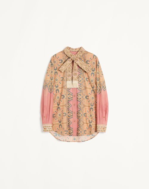 Valentino - Voyage Imaginaire Muslin Shirt - Multicolour - Woman - Shirts & Tops