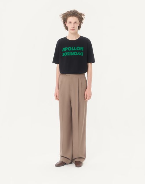 Valentino - Valentino Cotton T-shirt With Apollon/dyonisos Print - Black/green - Man - T-shirts And Sweatshirts