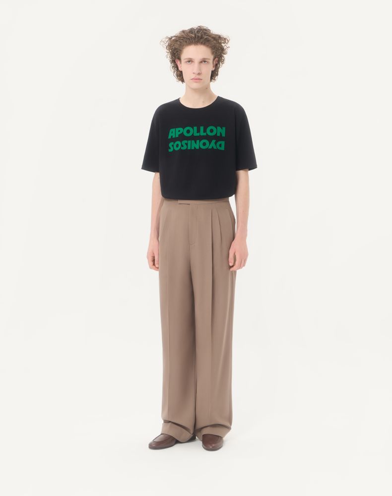 Valentino Cotton T-Shirt With Apollon/Dyonisos Print Man Black/Green Xl