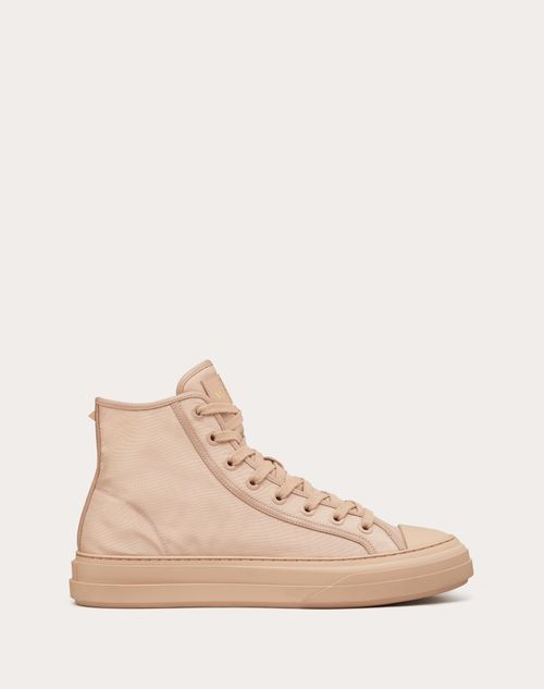 Valentino Garavani - Totaloop Nylon And Leather High-top Sneaker - Rose Cannelle - Man - Sneakers