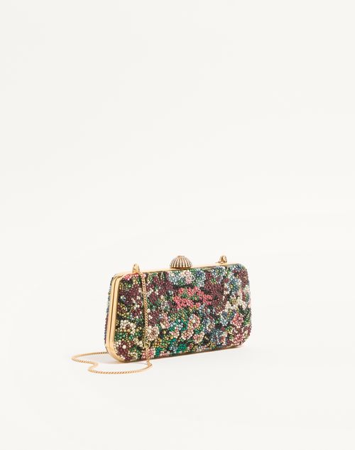 Valentino Garavani - Valentino Garavani Carry Secrets Minaudiere With Apres L'hiver Rhinestone Motif - Multicolour/crystal - Woman - Clutches