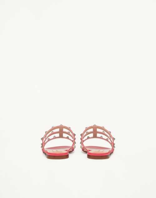 Valentino Garavani - Rockstud Flat Slide Sandal - Orange - Woman - Rockstud Sandals - Shoes