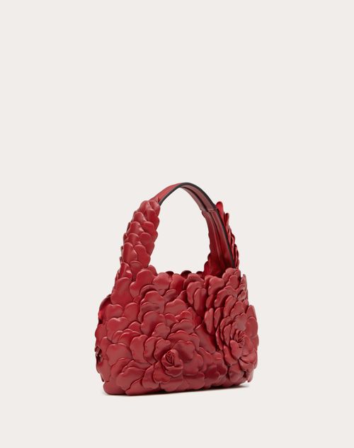 Valentino Garavani - Small Valentino Garavani 03 Rose Edition Atelier Hobo Bag - Rosso Valentino - Woman - Woman Bags & Accessories Sale