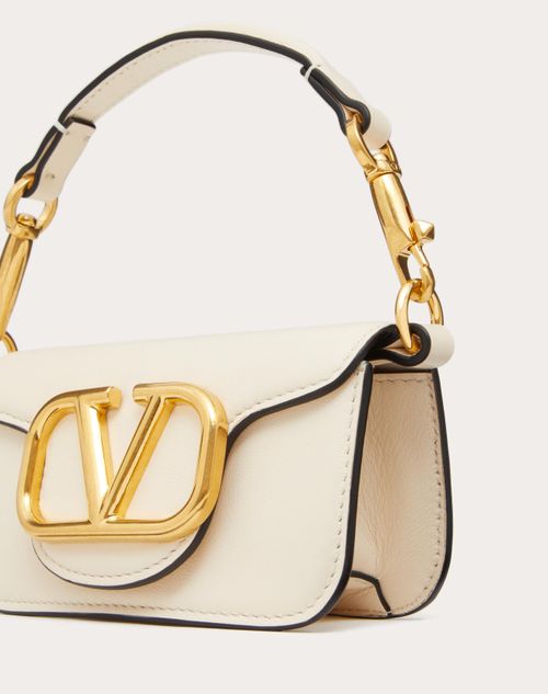 Valentino Garavani Locò Micro Bag In Calfskin Leather With Chain 