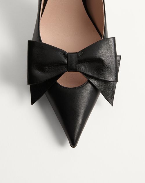 Valentino Garavani - Bowow Pump In Kidskin 100mm - Black - Woman - Pumps