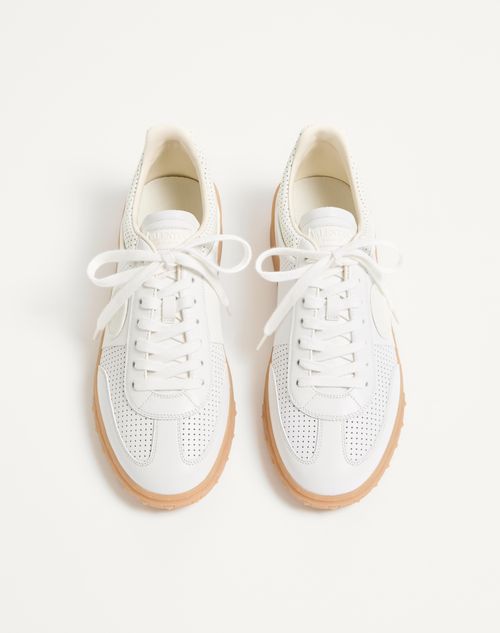 Valentino Garavani - Upvillage Low-top Sneaker In Perforated Nappa Leather - White - Man - Sneakers