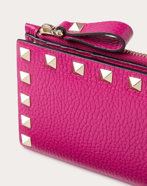 VALENTINO ヴァレンティノ ロックスタッズジップカードケース PINK