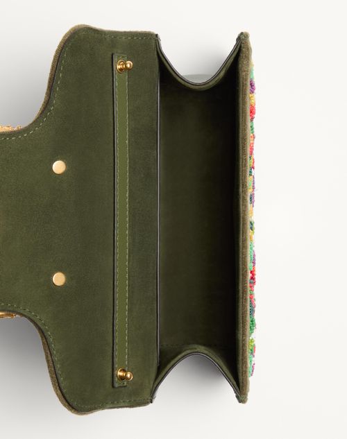 Valentino Garavani Locò Small Shoulder Bag Embroidered With Valentino Garavani Locò Small Shoulder Bag Embroidered With