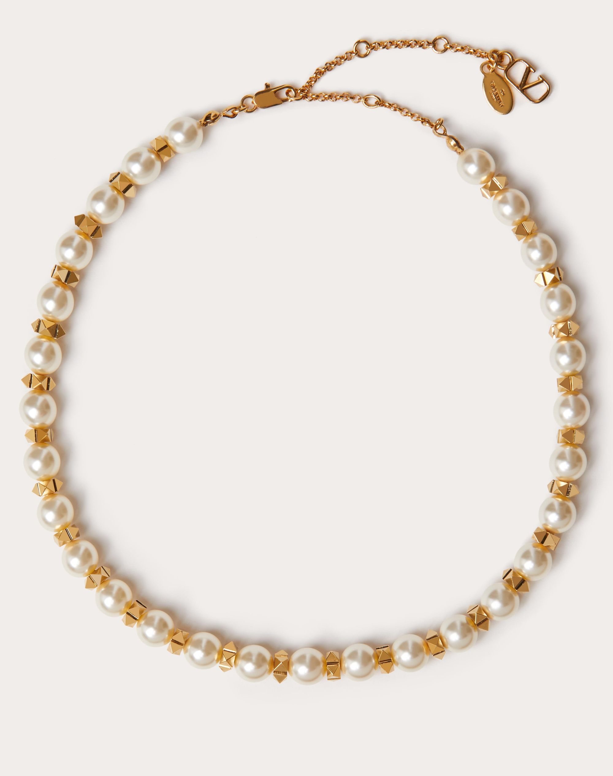 ヴァレンティノ Vロゴ スワロフスキー® パールビーズ チョーカー ネックレス ヴァレンティノ パールビーズ チョーカー ネックレス Vロゴ