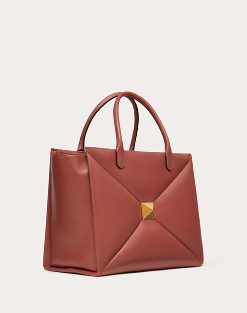 Valentino Garavani - Large One Stud Nappa Handbag - Gingerbread - Woman - Bags