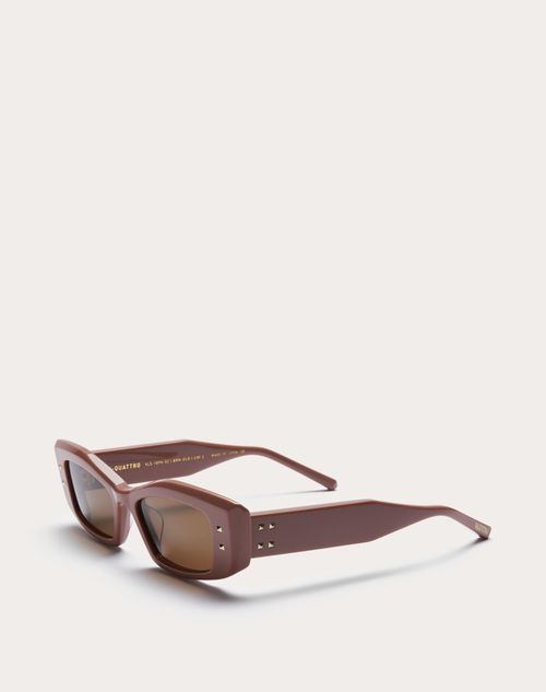 Valentino - V -rectangular Acetate  - Brown/dark Brown - Woman - Eyewear