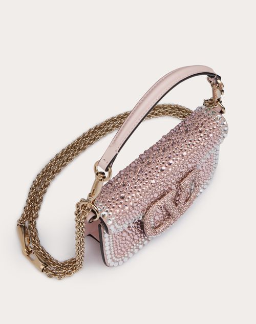 Small Valentino Garavani Locò Shoulder Bag With Rhinestones Small Valentino Garavani Locò Shoulder Bag With Rhinestones