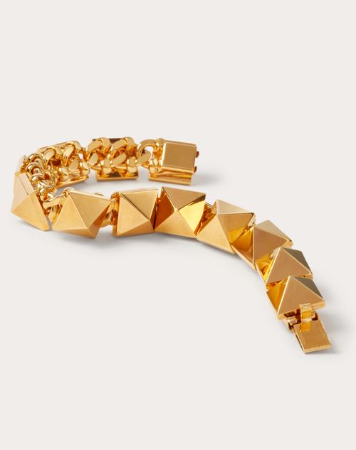 Pirat Marco Polo Ideel Metal Rockstud Bracelet for Woman in Gold | Valentino US