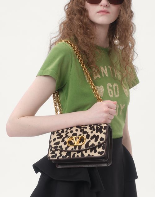 Valentino Garavani Vain Small Shoulder Bag In Pony Effect