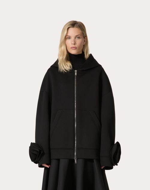 VALENTINO☆ジャージーマクラメオーバーサイズスウェットシャツ