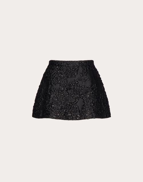 Valentino - Jacquard Mini Skirt - Black - Woman - Skirts