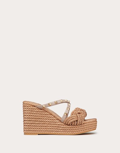 Rockstud Wedge Sandal In Calfskin Leather 105 Mm for Woman in | Valentino US