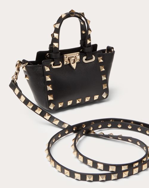 Valentino Garavani - Micro Rockstud Calfskin Bag - Black - Woman - Mini Bags