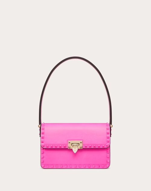 Valentino Garavani - Rockstud23 Smooth Calfskin Shoulder Bag - Pink Pp - Woman - Shoulder Bags