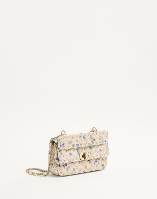 Valentino Garavani - Bolso Pequeño Valentino Garavani Rockstud Spike De Jacquard - Multicolor - Mujer - Valentino Garavani Rockstud Spike - Bags