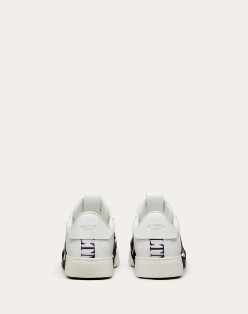 Low-top Calfskin Vl7n Sneaker With Bands for Man in White | Valentino US