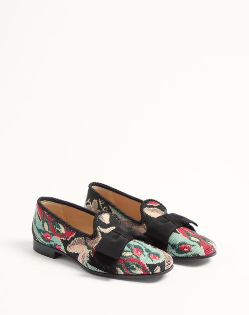 Valentino Garavani - Bowow Loafer In Jacquard Fabric - Multicolor - Man - Fashion Formal - M Shoes